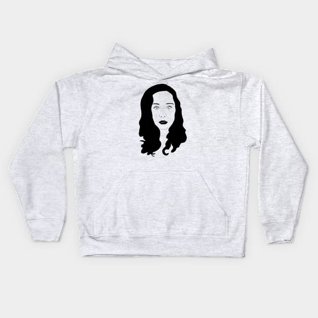 Self portrait Kids Hoodie by Andrea Ruiz Designs